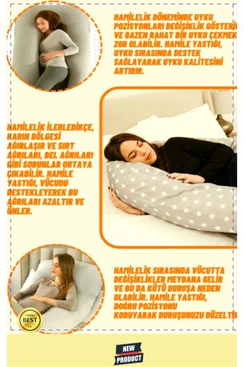 OMZ Pregnant Waist Neck Belly Pillow with Support - Leg Pillow