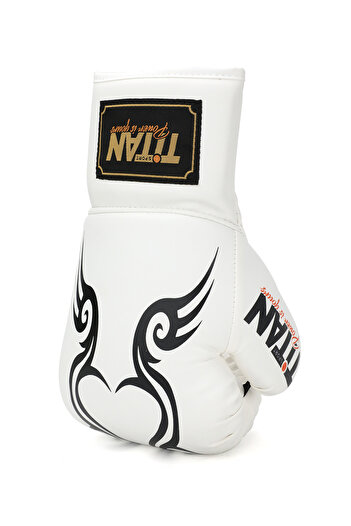Titan Sport White Drawstring Boxing Gloves