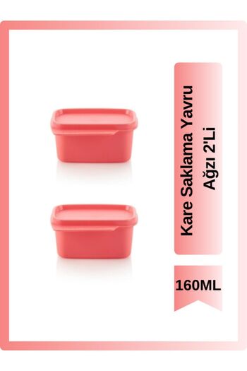 Tupperware Square Storage Container Puppy Mouth 2 Pieces