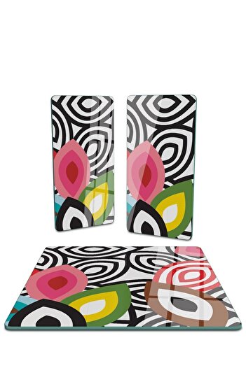Decovetro Lavinia 3-Piece Square Set - Glass Serving Plate