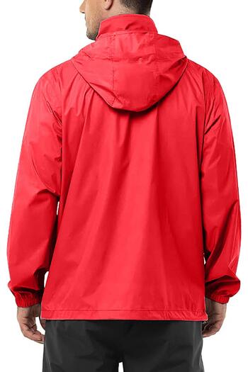 GHASSY CO. Ghassy Co. Men's Pro Lightweight Hooded Easy Pack Windbreaker Raincoat with Hidden Inner Lining at Collar