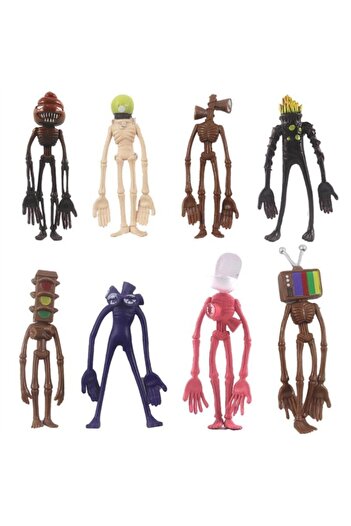 Schulzz Sirene Head Siren Head 8 Pieces (10-12) cm Action Figure Horror Figure