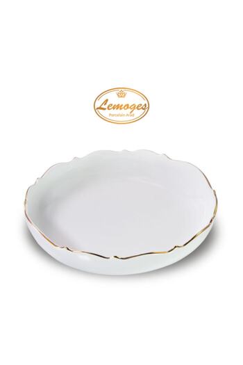 çerçi Lemoges Porselen Yuvarlak Servis Tabağı