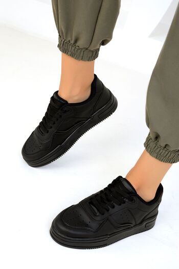 SOHO Black-Black Women's Sneakers 17941
