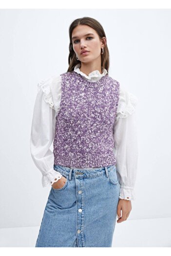 MANGO Woman Vestă de tricotaj topită