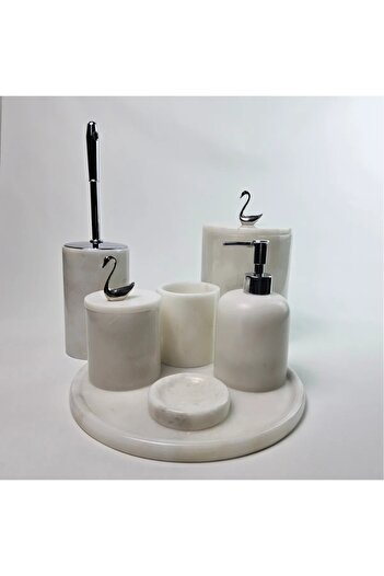 ege gross White Marble Bathroom Set 7Li/Marble Bathroom Set