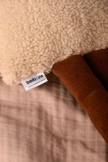 Beibons Sevimli Peluş Çocuk Uyku Arkadaşım - 50 Cm Çocuk Bebek Oyun Uyku Arkadaşı Duffy Ördek Yastık Krem