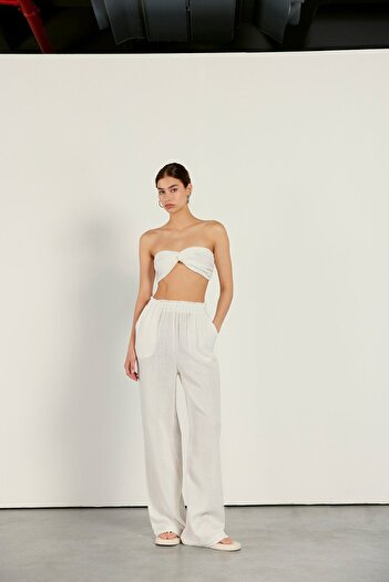VATKALI Muslin Bustier Ecru