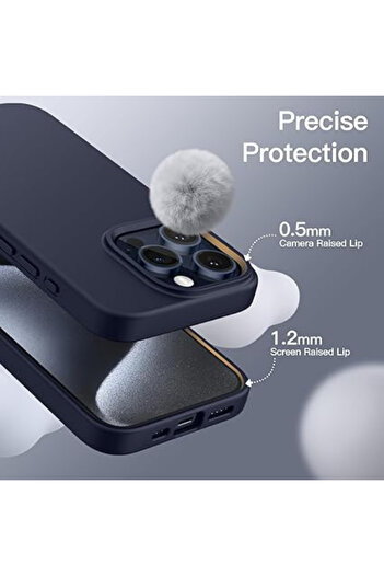 Noir İphone 15 Uyumlu İçi Kadifeli Lansman Kılıf