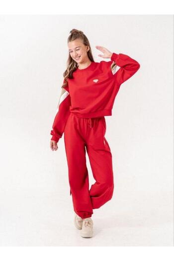 Zekids Girl's - 2 Thread Heart Patterned Tracksuit Set