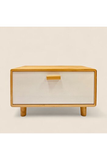 ELZEY HOME Bamboo Bread Cabinet with Openable and Closing Door 35X22 cm