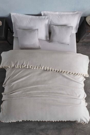 LADYNİL Double Natural Bedspread Gray 210x240