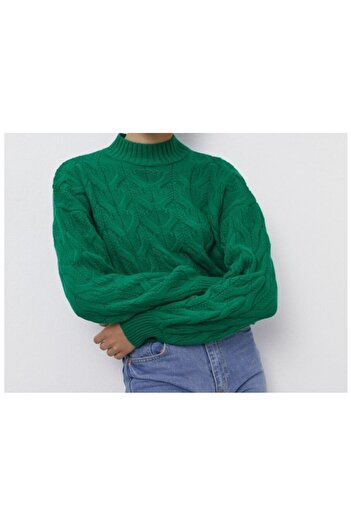 Bracha Half Turtleneck - Jacquard Patterned Comfortable Knitwear Sweater