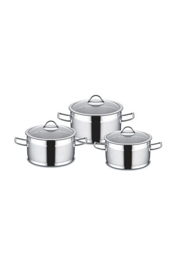 Kahramanlar 6-Piece Glazed Steel Large Cookware Set