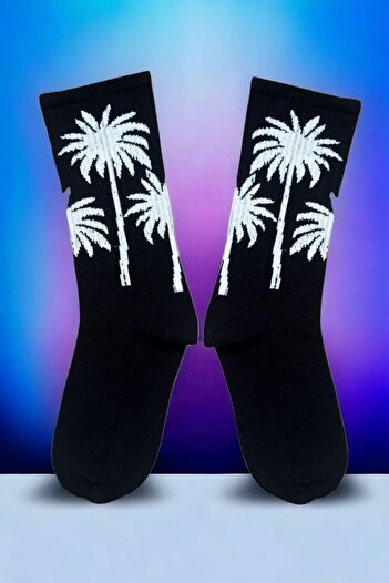 ZEYZEY MONKEY Palm Tree Pattern Socks