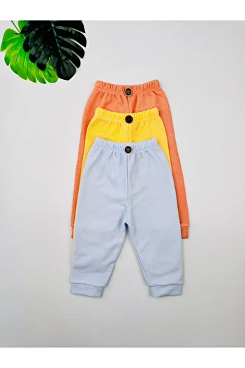 EFU BABY 3-piece Waffle Pants for Baby - Elastic Waist