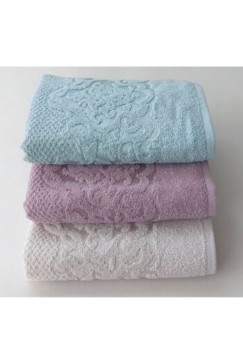 EMİLLİE DAMASK 3 - 50x90 cm Towel Set