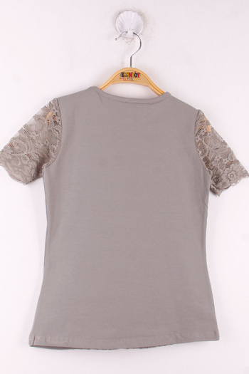 Toontoy Girl's Lace School T-Shirt
