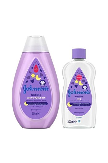 Johnson's Bedtime Hair and Body Shampoo - 500 ml Oil 300 ml