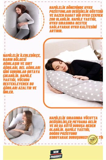 OMZ Orthopedic Pregnancy Pillow - Pillow with Lumbar Support