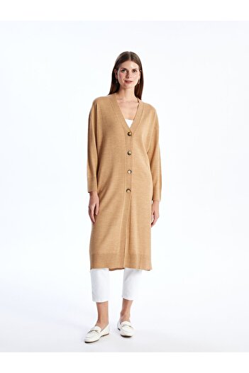 LC Waikiki V-Neck Long Sleeve Women's Knitwear Cardigan