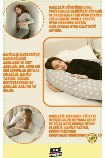 OMZ Pregnancy Support Pillow - Washable and Covered, Leg Pillow