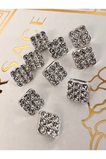 ODDA TASARIM ATÖLYESİ 9 stones metallized crystal shirt button