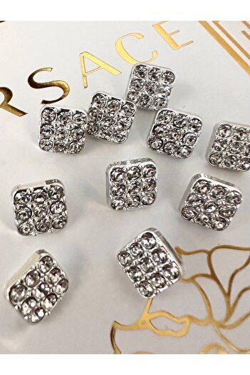 ODDA TASARIM ATÖLYESİ 9 stones metallized crystal shirt button
