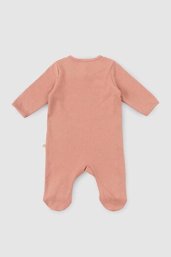Little Gusto Jumpsuit with Booties Newborn Pink Organic Cotton
