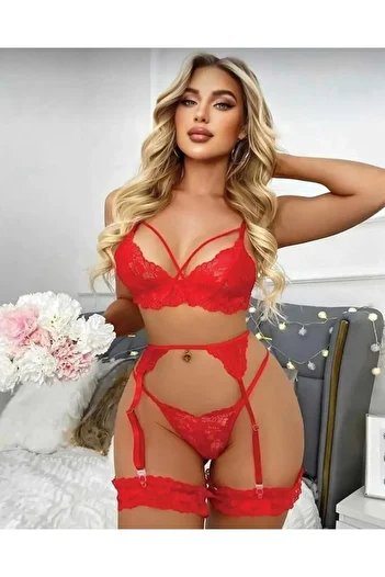 ARONA Alice Red Dowry Garter Set
