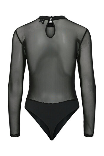 PIECES Pcmilly Ls Mesh Bodystocking - Noos Design