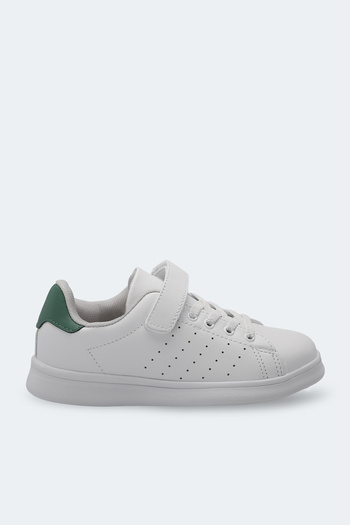 TRENDYOL SHOES Bílé Chlapecké velké dětské tenisky Single Velcro Contrast Takaw25Sn00039