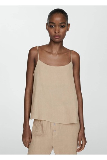 MANGO Woman Cotton Tulle Pajamas Top
