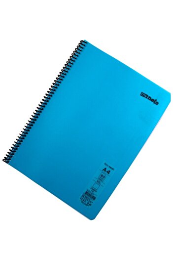 Mynote Flex A4 80 coli Caiet din plastic fără linii, cu copertă neon în spirală