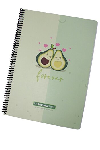 Gıpta A4 Avocado 80 Sheets Lined - Spiral Cardboard Notebook Forever 5819