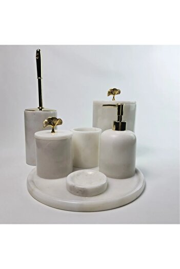 ege gross White Marble Bathroom Set 7Li/Marble Bathroom Set