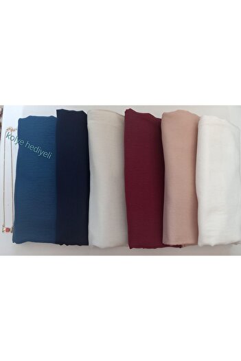 HAR-UM Ticaret Hijab Γυναικείο βαμβακερό σάλι Cazz Model-Σετ 6 τεμαχίων