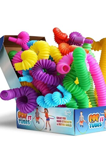 Genel Markalar Pop Tubes Katlanır Boru Oyuncak 5 Renkli Set