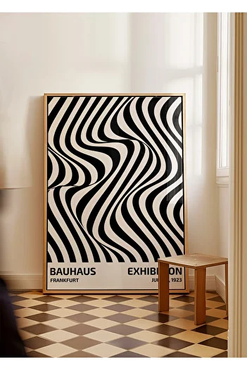 ARTHOUSECOLLECTIVE Bauhaus Poster Wall Decoration Frameless Poster in Table Dimensions