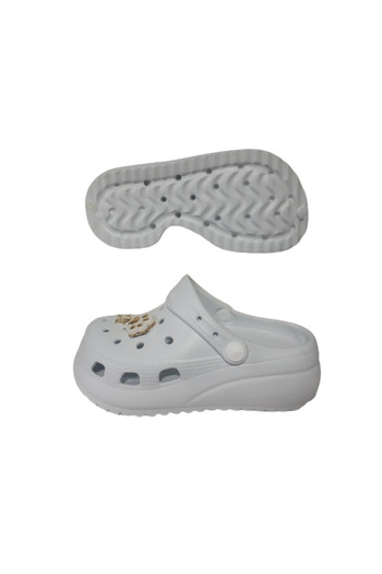 Akınal Bella White Stoned Orthopedic Girl's Slippers - Daily Stylish Akb32-659