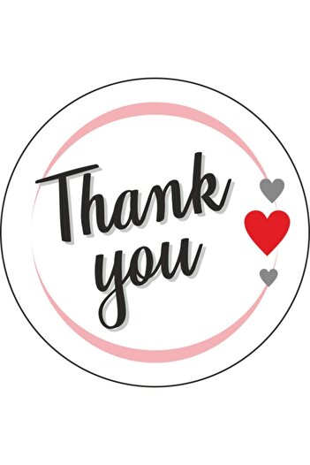 ENGINPRINT 78 Transparent Thank You Stickers