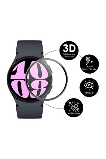 Fibaks Samsung Galaxy Watch 7 40mm - Black Curved Compatible Watch Screen Protector