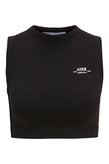 Jack & Jones JACK&JONES JJXX 12219893   KENDINDEN CUZGULU 0 YAKA KOLSUZ CROP TSHIRT