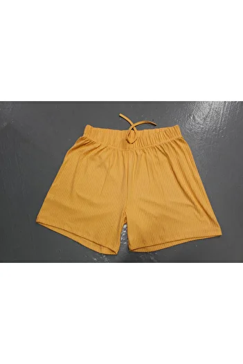 Org Marka Store FLEUR Waist Elastic Sus Laced Pocketless Combed Cotton Short