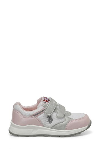 U.S. Polo Assn. Esalte Children's Running Shoes - White and Pink
