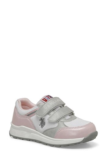 U.S. Polo Assn. Esalte Children's Running Shoes - White and Pink