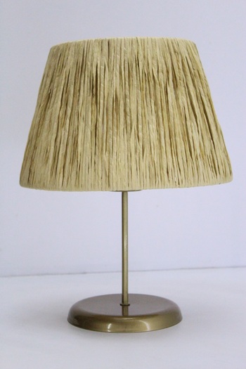 571 Store Raffia Headboard Metal Leg Table Lampshade