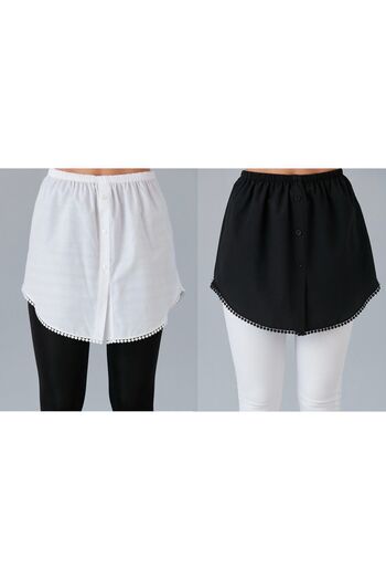 Space Fashion Six Lace Savior Skirt Shirt Underwear Pack of 2 Black-white