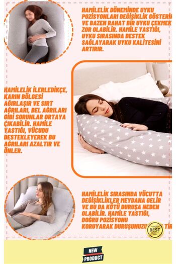 OMZ Pregnancy Support Pillow - Washable and Covered, Leg Pillow