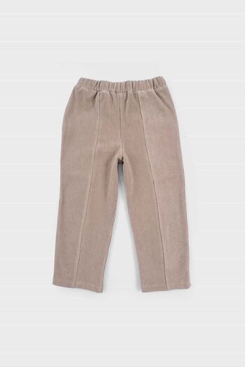 Little Gusto Kids Velvet Trousers Brown